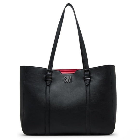 New! Steve Madden Women's Black Bdusk Tote &  Mini Crossbody Bag - Picture 6 of 15